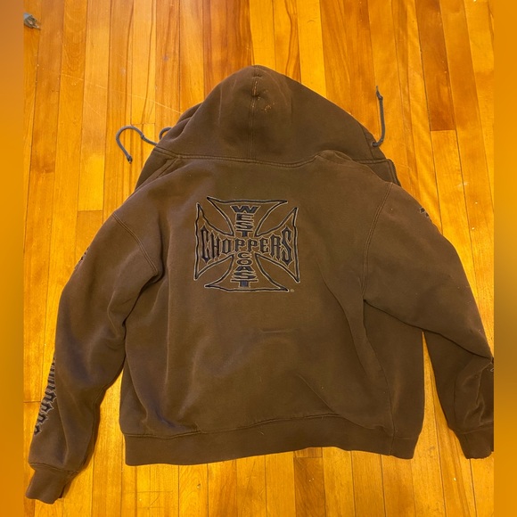 Selling my beautiful vintage 90s west coast choppers hoodie - Picture 3 of 5